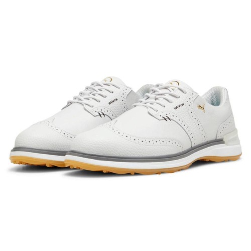 PUMA Men Avant Wingtip Spikeless Golf Shoes Feather Gray/Slate Gray - 24 NEW - Picture 3 of 6