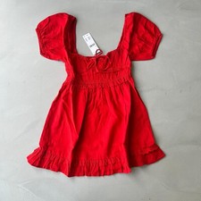 Urban Outfitters Kimchi Blue Farron Babydoll Mini Dress. Red. XXS. RRP £46