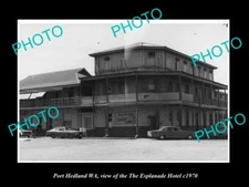OLD LARGE HISTORIC PHOTO OF PORT HEDLAND WA THE ESPLANADE HOTEL c1970