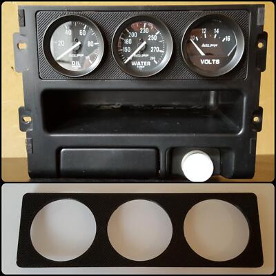 Radio Gauge Pod 1988-1991 Honda CRX EF Civic 52mm x3 Tri-Gauge 88 1989 trim dash