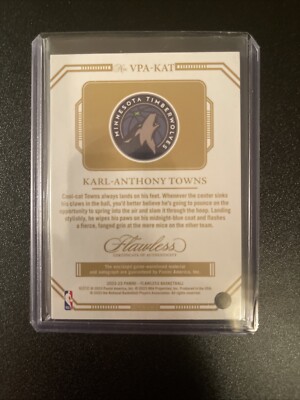 2022-23 Flawless Patch Auto /25 Karl-Anthony Towns | eBay