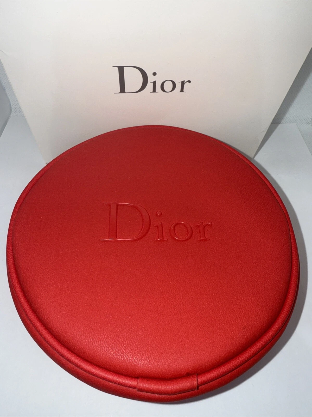 Christian Dior Nouveauté Pochette Ronde Porte Monnaie Rouge Neuf
