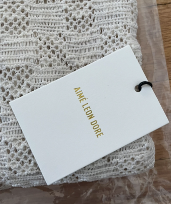 Aime Leon Dore Rico Shirt Cream lace crochet Woven Button