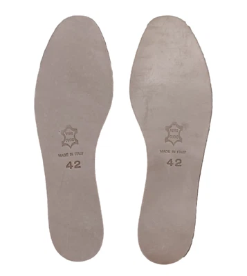 Solette scarpe in vero cuoio 2 pezzi Made In Italy sottopiede plantari paio