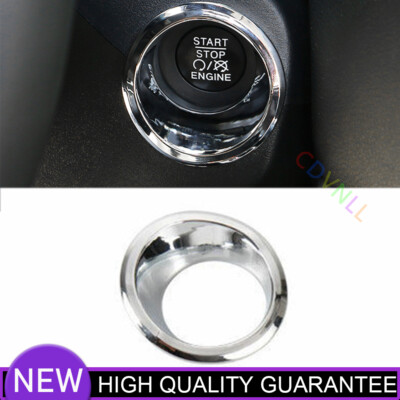 Ignition Switch Start Button Frame Trim For Jeep Compass 2017-2020 Chrome Silver