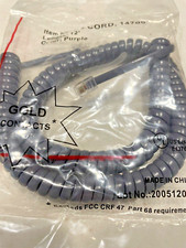 Lot of 2 Purple Ether Gray 12Ft Nortel IP Phone Handset Cord 2000-Series i2004