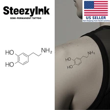 SteezyInk temporary tattoo Dopamine last upto 2 weeks 2 x 3 inch