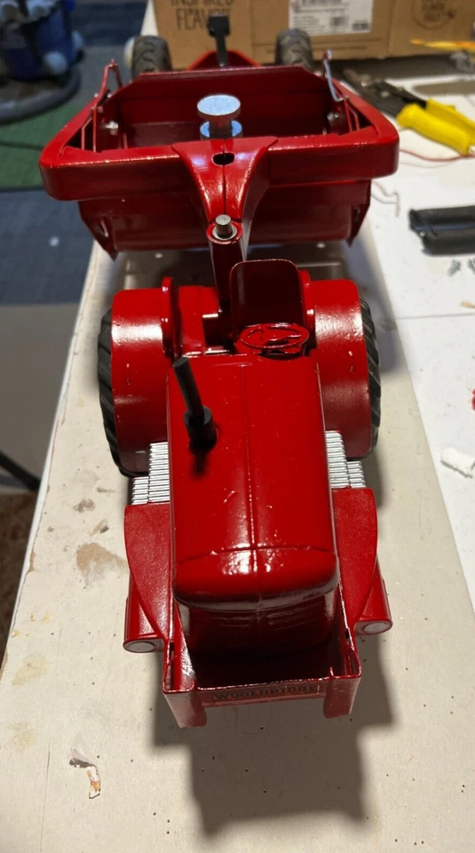 RASCADOR DE ACERO PRENSADO VINTAGE DE LOS AÑOS 50 DOEPKE HEILINER EARTH MOVER JUGUETE RESTAURADO Foto 3 de 4