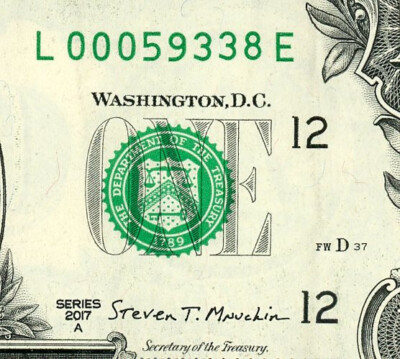 #ad Low Serial Number Fancy One Dollar Bill 59338 KINSEY MT ZIP CODE L00059338E $7.95