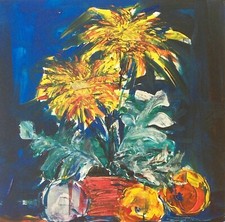 MICHAEL BLAZEK - #15 - Floral Still Life Acrylic Painting - Canada - Circa 2015