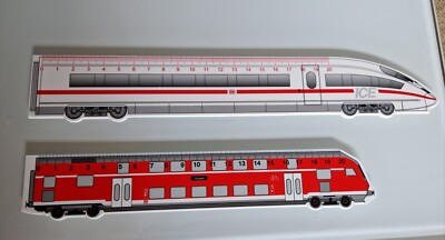 Deutsche Bahn Lineale ICE-und REGIO MOTIV  20 cm