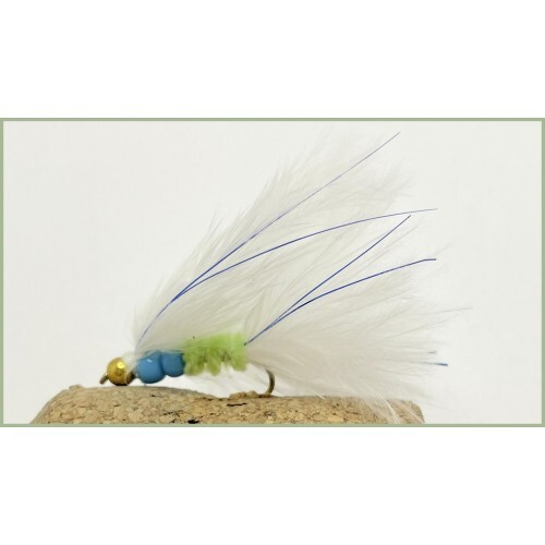 Bigotes para gatos, moscas trucha, 6 cuerpos con cuentas de flash azul, talla 10, moscas pesqueras - Imagen 1 de 1