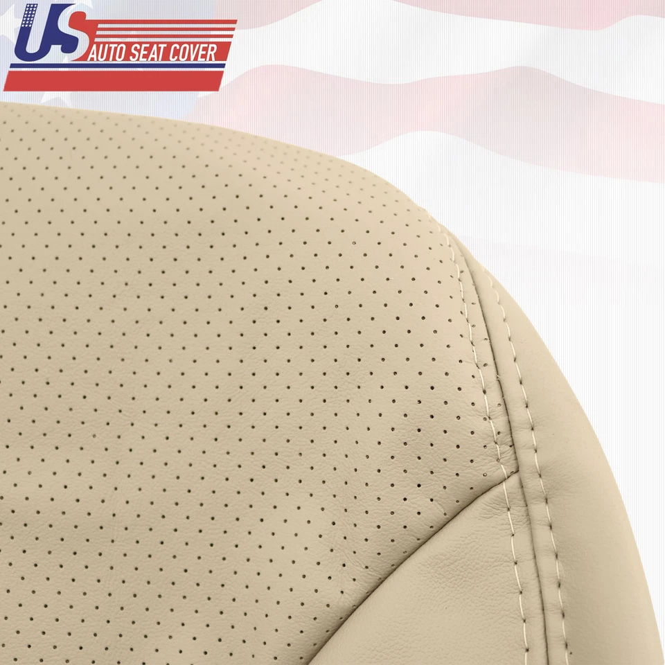 Fits 2002 - 2006 Lexus ES300 Passenger bottom Leather Perforated Seat Cover Tan - Image 2 of 4