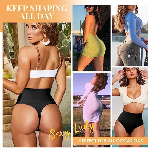 Women Body Shaper Thong G String High Waist Tummy Control Invisible Shapewear AU - Picture 10 of 32