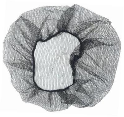 100 Shield Safety 18~24'' Nylon Hair Net Cap White/Black for Medical Food Service