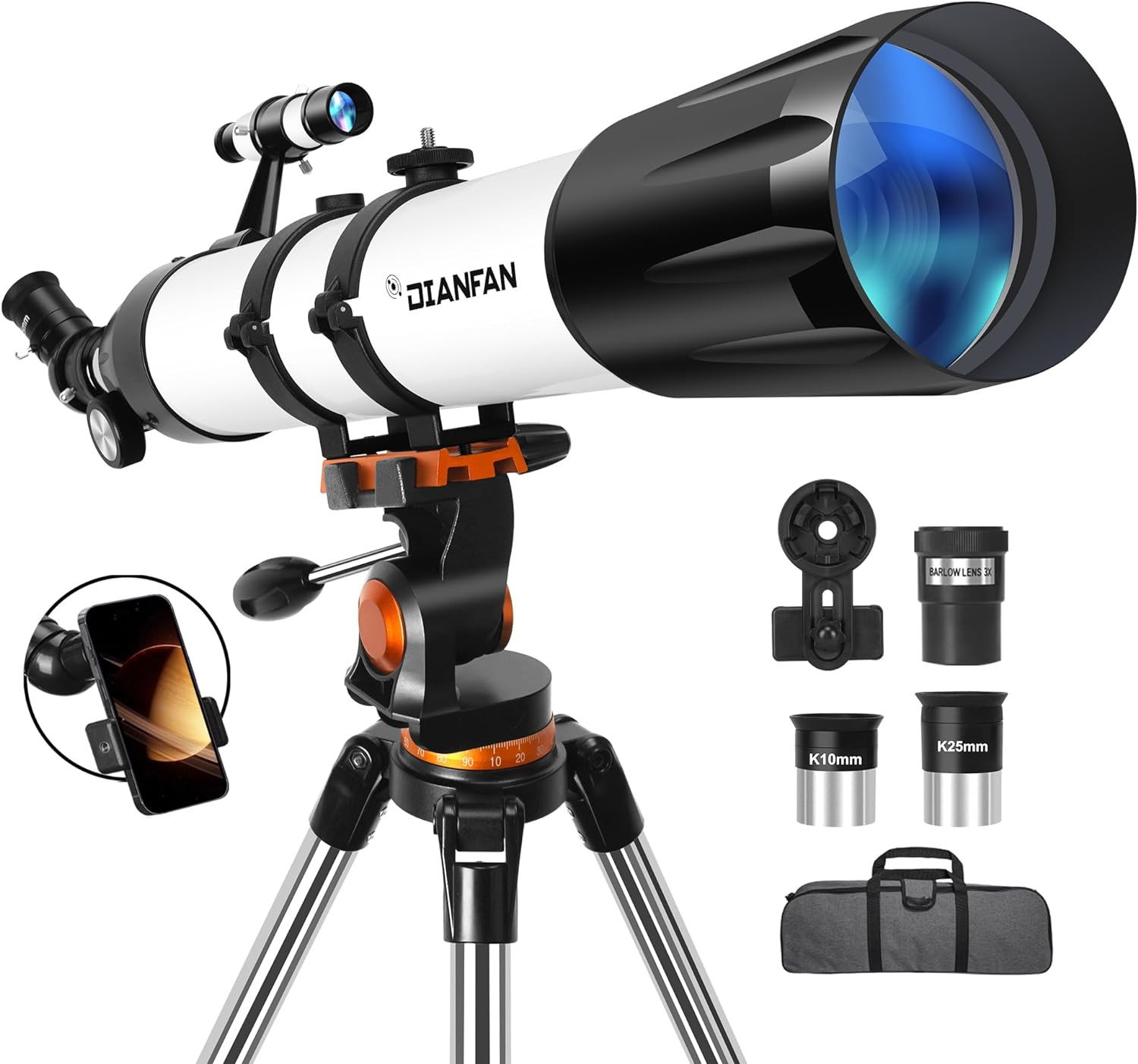Telescope 90MM Aperture 800MM Astronomy,Portable Professional Refractor Tripod