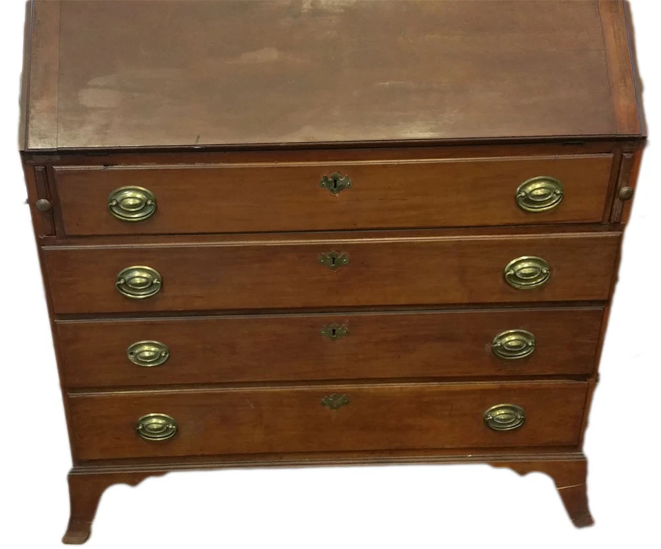 RECEPÇÃO INCLINADA - MASSACHUSETTS CEREJA HEPPLEWHITE PÉ FRANCÊS C-1805 - Imagem 2 de 4