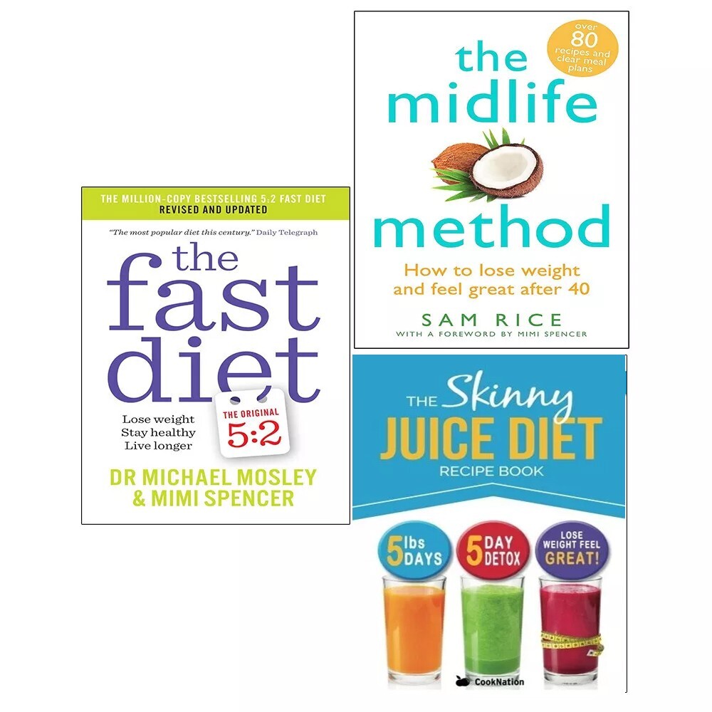 Fast Diet Michael Mosley, Skinny Juice Diet Recipe, Midlife Method 3 Books Set
