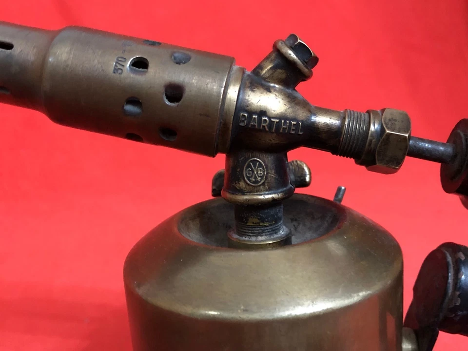 ANTIQUE G. BARTHEL BLOW TORCH BURNER HEATER LAMP GERMAN No. 304-5 FULLMENGE 0,3 - Image 4 of 4