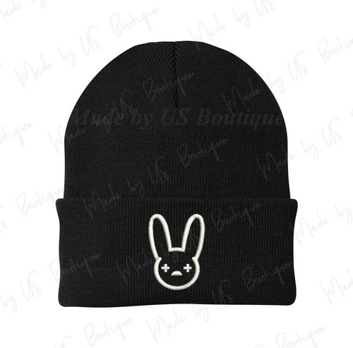 Bad Bunny Embroidered Beanie Hat 