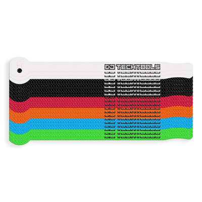 DJ TechTools Chroma Ties Hook & Loop Cable Ties, 20-Pack, Multiple Colors