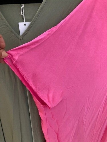 NUOVO ABITO IN CAFTANO BILLI OVERSIZE IN SETA COVER UP TAGLIA UNICA 12 - 16 - Foto 7 di 8