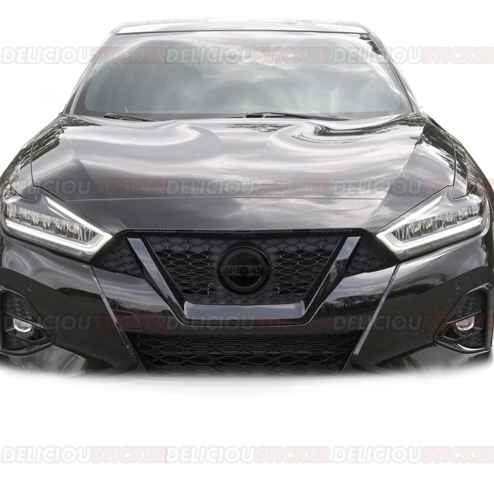 Fits 2019-2022 Nissan Maxima Smoke PreCut Tint Overlay Front Emblem Decal Vinyl - Image 3 of 4