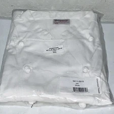 Uncommon Threads Chef Unisex Classic Knot Chef Coat White Size 6XL Plus Size NEW