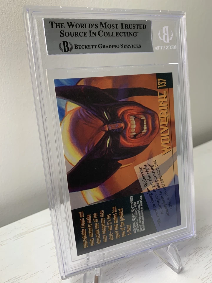 1994 Marvel Masterpieces Gold Signature set #137 Wolverine Graded BGS 9 ⬜ Pop 4 - Image 2 of 2