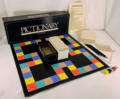 1985 Pictionary 1st Edition Charades Game Complete in Very Good Cond FREE SHIP