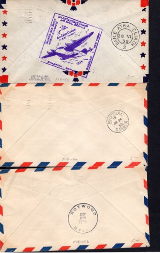 3 X 1939 ERSTFLUGBRIEF FFC NEW YORK NACH BAILE ATHA CLIATH, SHEDIAC & BOTWOOD - Bild 2 von 2