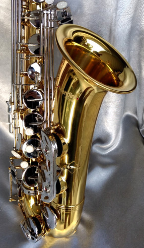 CECILIO "Mendini" MTS-LN Gold/Silver Tenor Sax w/Matching Case - GREAT CONDITION