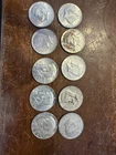Kennedy Half Dollar Lot 1965 1967 1968  10 Coins 40% silver