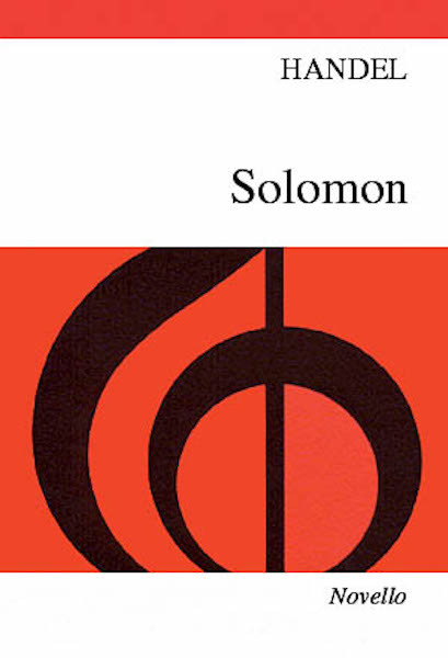 Handel Solomon Vocal Score SATB Soli Choral Piano Sheet Music Novello Book