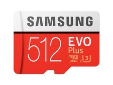 Samsung EVO Plus 512 GB microSDXC UHS-I U3 100 MB/s Full HD 4K UHD Memory Card