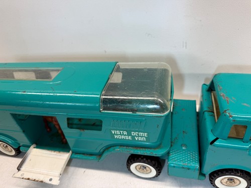 Vintage Structo Vista Kuppel Pferd Van LKW & Anhänger mit Pferden 60er Jahre - Bild 4 von 24
