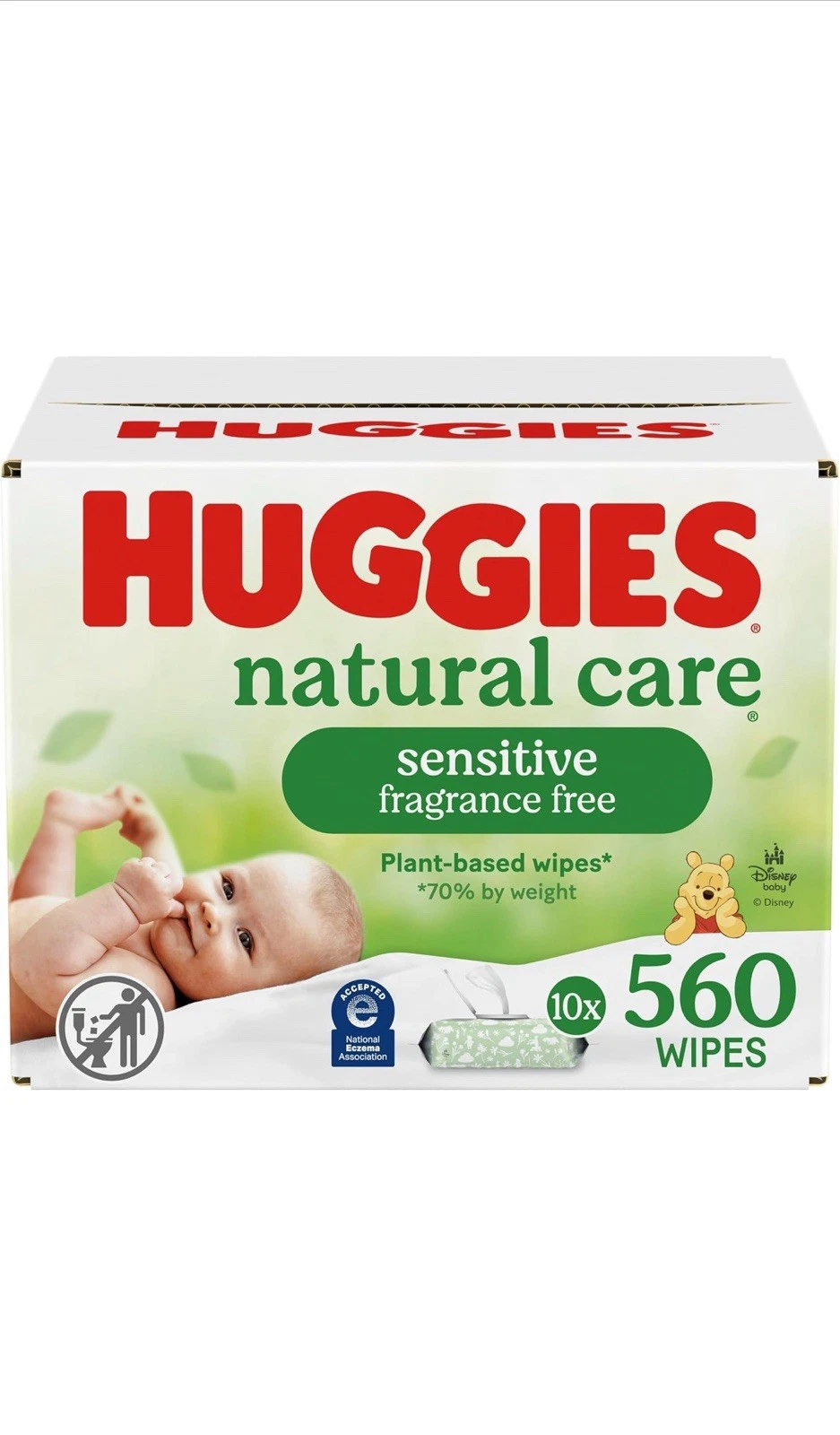 Huggies Natural Care Baby Wipes, Unscented, Hypoallergenic, 560 Total Wipes