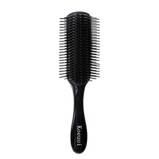 Koeuoi Classic Curly Hair Brush - 9 Row All Black Styling Brush for Styling, ...
