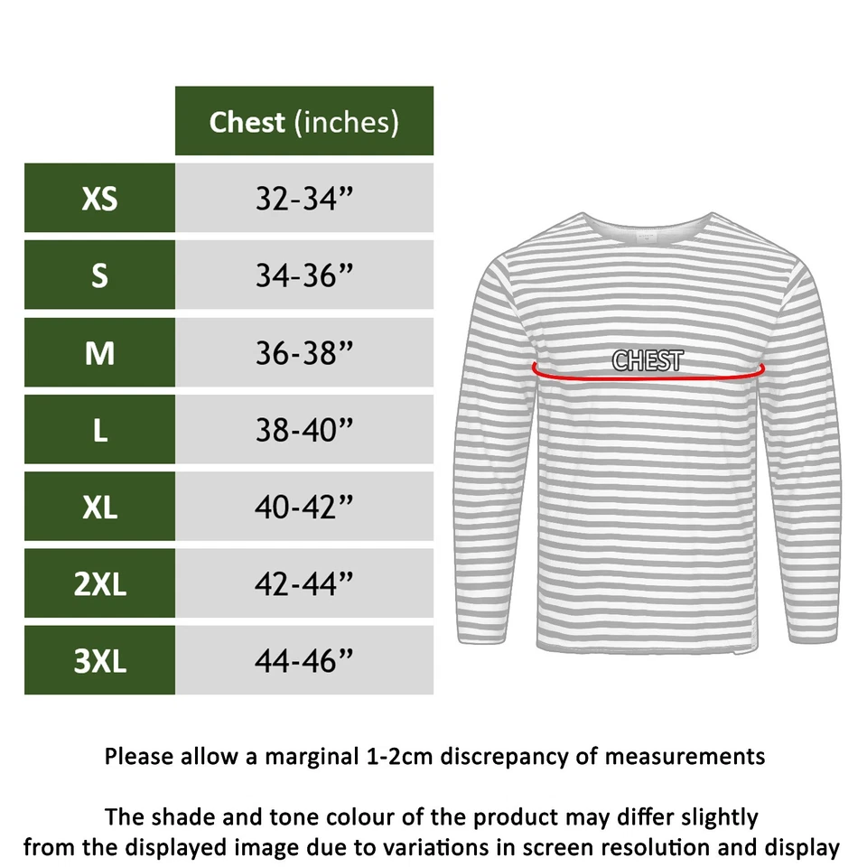 Sailor Top Russian Telnyashka Style Navy Striped Long Sleeve T Shirt Cotton - Image 3 of 3