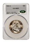 1952-S Franklin Half Dollar CAC MS63