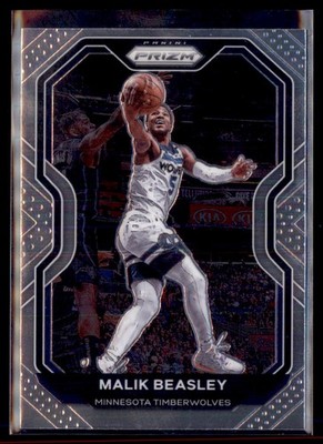 2020-21 Prizm Basketball Malik Beasley Minnesota Timberwolves #102  2 Card Lot