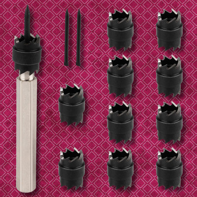 26PCS Double Sided 3/8'' Spot Weld Cutter Remover Drill Bit Welder Cut Rotary Kit