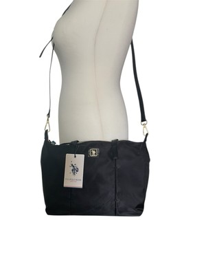 US Polo Association U.S. Polo Damen Tasche Handtasche  Umhängetasche Schwarz