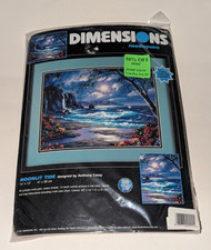 Dimensions Needlepoint MOONLIT TIDE 2498 New SEALED 16" x 12" Kit Vintage HTF