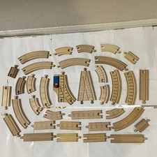 Thomas And Friends Wooden Railway Tracks Thomas Unbranded Tracks Lot Of 35