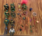 Vintage TMNT * Teenage Mutant Ninja Turtles Figure + Accessory + Weapon LOT