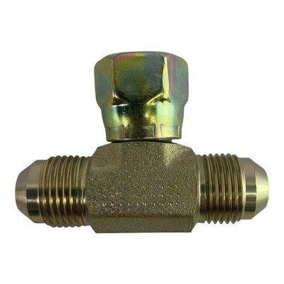 1/2'' JIC Swivel Nut Branch #8 Tee 3/4''-16 thread Male x Female hydraulic fitting