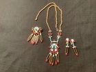 Vintage southwest motif costume jewelry set, possible Juliana