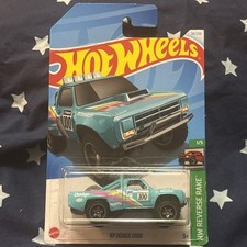 Hot Wheels 2024 ’87 Dodge D100 HW Reverse Rake 1/5 38/250 HTD17 Light Blue 1:64