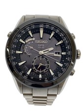 SEIKO Solar Watch Analog Titanium BLK SLV 7X52 0AA0 ASTRON GPS with belt scratch